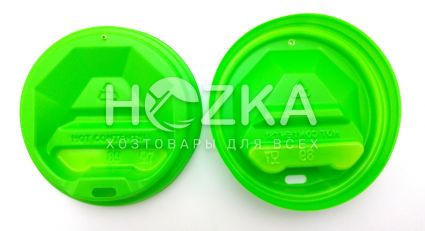 Крышка пластиковая U д/бум. стакана 89 (50 шт) зелёная - 1
