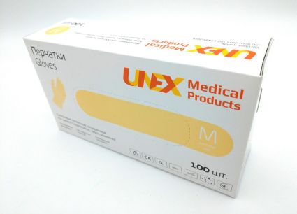 Перчатки латексные UNEX 100 шт. M - 2