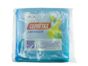 Салфетка микрофибра Сlean Up универсальная голубая 35х35 см 5шт