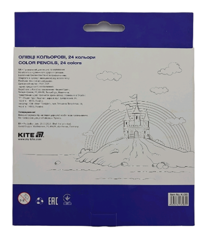 Карандаши цветные 24 шт KITE - 2