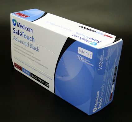 Перчатки смотровые Medicom нитриловые текстурированные S 100 шт Safe Touch Advanced - 2
