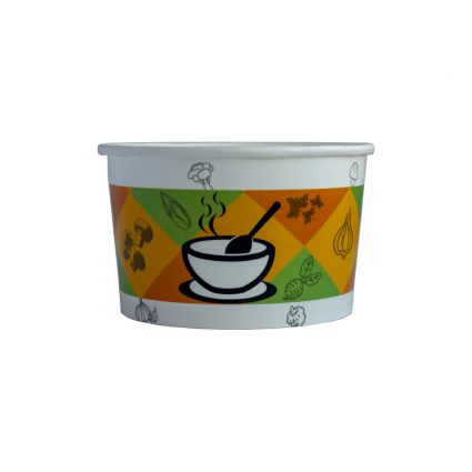 Контейнер суповой бумажный 470 мл (50шт/уп) - 2