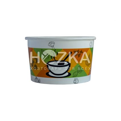 Контейнер суповой бумажный 470 мл (50шт/уп) - 2