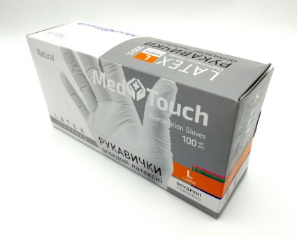 Перчатки MedTouch латексные 100шт L - 2